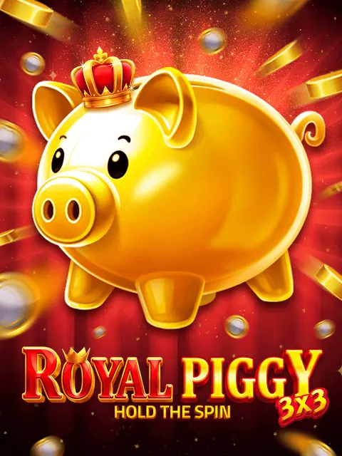 3x3 Royal Piggy: Hold the Spin di Gamzix, salvadanaio d'oro con corona